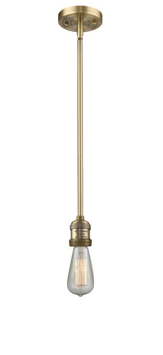 Franklin Restoration One Light Mini Pendant Brushed Brass
