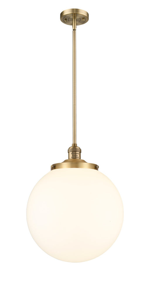 Innovations - 201S-BB-G201-14-LED - LED Pendant - Franklin Restoration - Brushed Brass