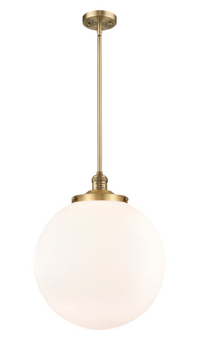 Franklin Restoration One Light Pendant Brushed Brass