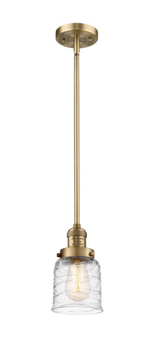Franklin Restoration One Light Mini Pendant Brushed Brass