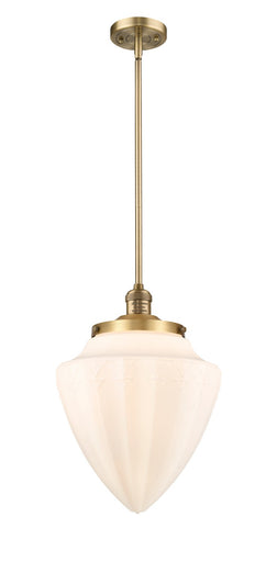 Franklin Restoration One Light Mini Pendant Brushed Brass