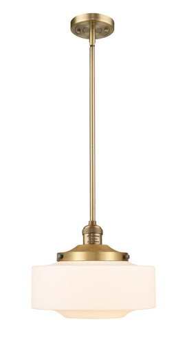 Franklin Restoration One Light Mini Pendant Brushed Brass