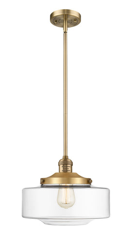 Franklin Restoration One Light Mini Pendant Brushed Brass