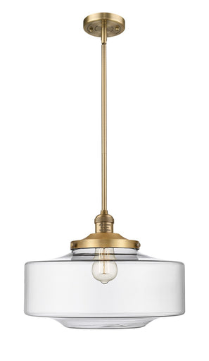 Franklin Restoration One Light Mini Pendant Brushed Brass