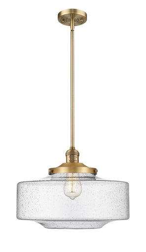 Franklin Restoration One Light Mini Pendant Brushed Brass