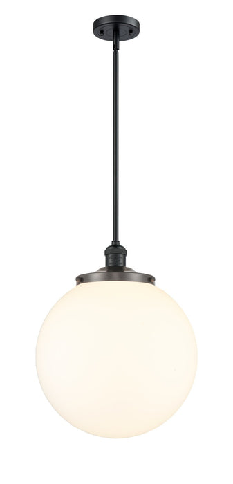 Innovations - 201S-BK-G201-14 - One Light Pendant - Franklin Restoration - Matte Black