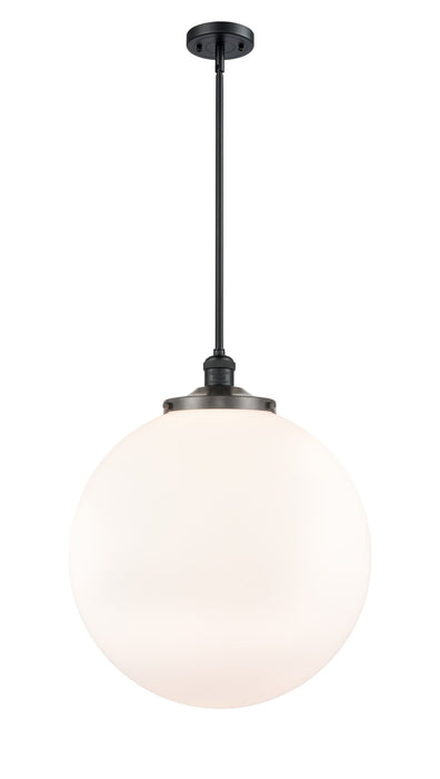 Innovations - 201S-BK-G201-18 - One Light Pendant - Franklin Restoration - Matte Black