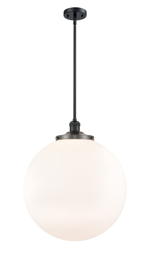 Innovations - 201S-BK-G201-18 - One Light Pendant - Franklin Restoration - Matte Black