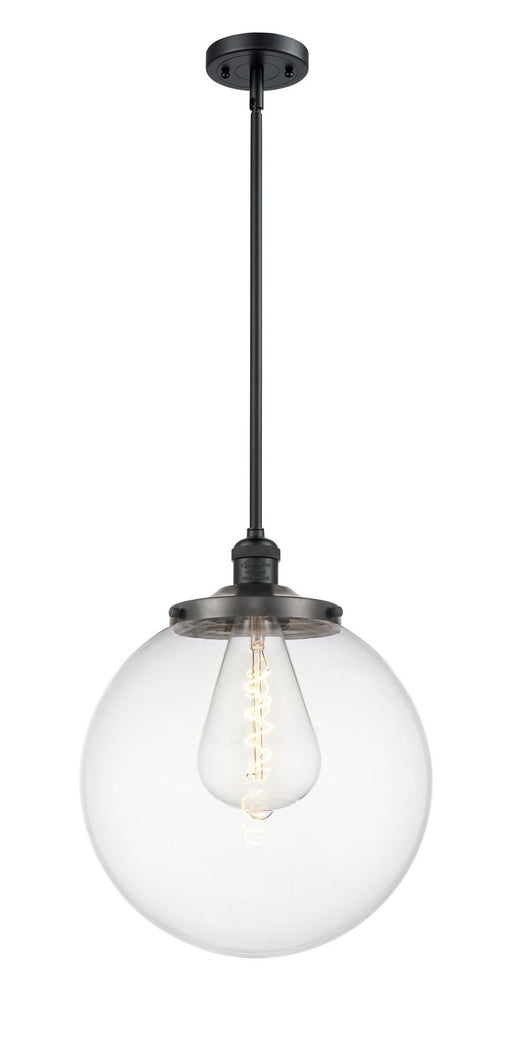 Innovations - 201S-BK-G202-14 - One Light Pendant - Franklin Restoration - Matte Black