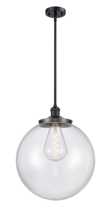 Innovations - 201S-BK-G202-16 - One Light Pendant - Franklin Restoration - Matte Black