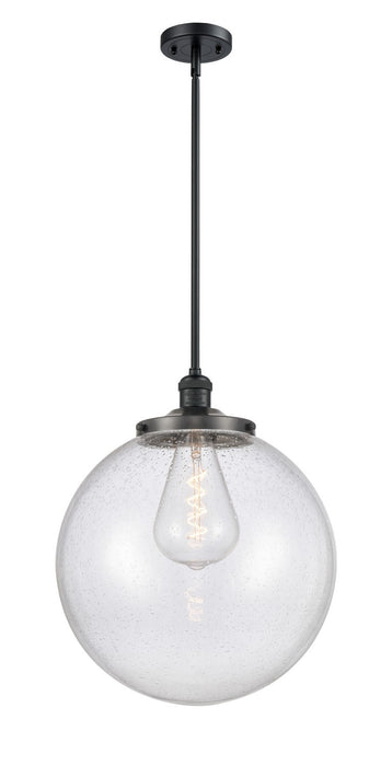 Innovations - 201S-BK-G204-16 - One Light Pendant - Franklin Restoration - Matte Black