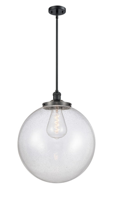 Innovations - 201S-BK-G204-18 - One Light Pendant - Franklin Restoration - Matte Black