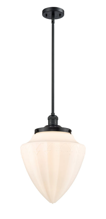 Innovations - 201S-BK-G661-12 - One Light Mini Pendant - Franklin Restoration - Matte Black