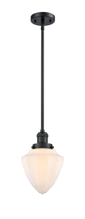 Innovations - 201S-BK-G661-7 - One Light Mini Pendant - Franklin Restoration - Matte Black