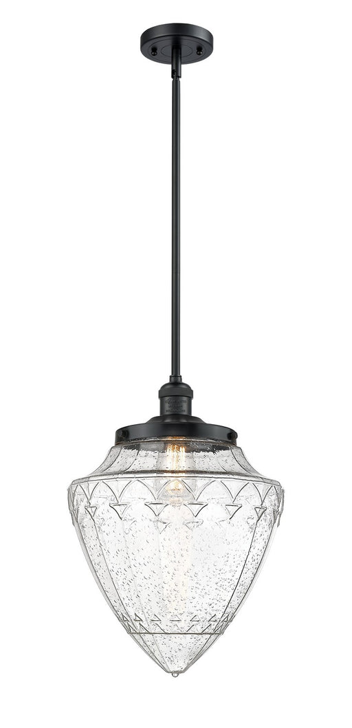 Innovations - 201S-BK-G664-12 - One Light Mini Pendant - Franklin Restoration - Matte Black