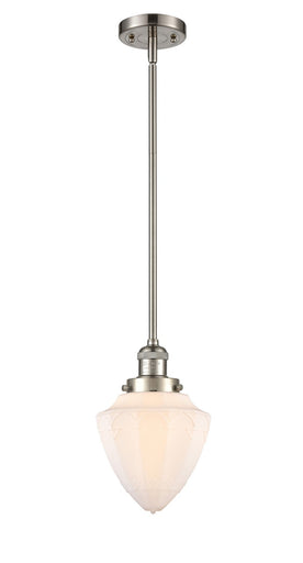 Franklin Restoration One Light Mini Pendant Brushed Satin Nickel