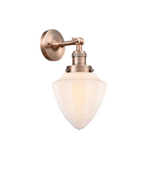 Innovations - 203-AC-G661-7 - One Light Wall Sconce - Franklin Restoration - Antique Copper