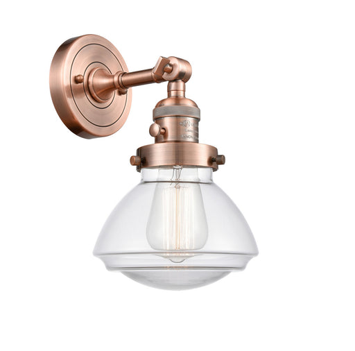 Innovations - 203SW-AC-G322-LED - LED Wall Sconce - Franklin Restoration - Antique Copper