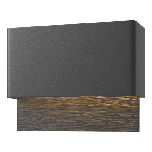 Hubbardton Forge - 302630-LED-80-80 - LED Outdoor Wall Sconce - Stratum - Coastal Black