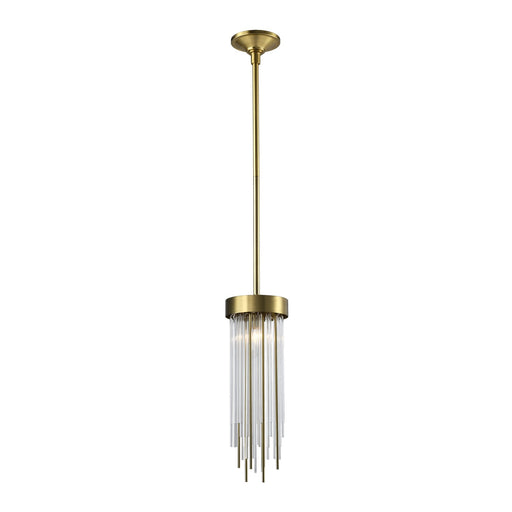 Zeev Lighting - MP40047-1-AGB - One Light Mini Pendant - Waterfall - Aged Brass