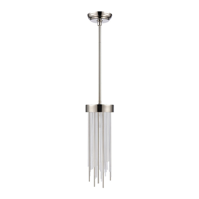 Zeev Lighting - MP40048-1-PN - One Light Mini Pendant - Waterfall - Polished Nickel
