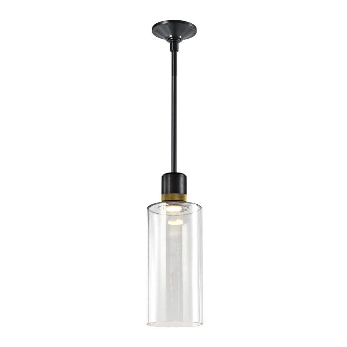 Zeev Lighting - P11704-LED-SBB-K-AGB-G14 - LED Pendant - Zigrina - Satin Brushed Black