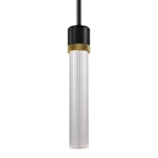 Zeev Lighting - P11704-LED-SBB-K-AGB-G3 - LED Pendant - Zigrina - Satin Brushed Black