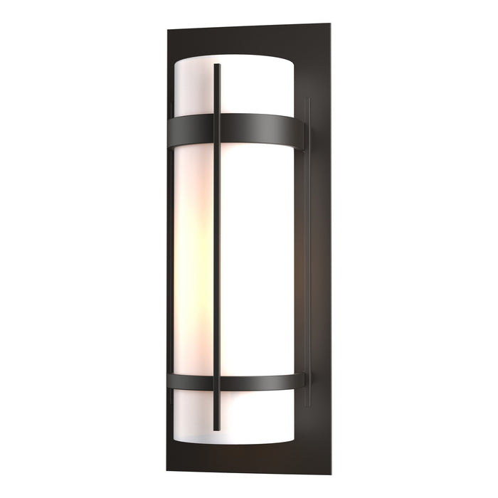 Hubbardton Forge - 305894-SKT-14-GG0037 - One Light Outdoor Wall Sconce - Banded - Coastal Oil Rubbed Bronze