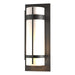 Hubbardton Forge - 305895-SKT-14-GG0240 - One Light Outdoor Wall Sconce - Banded - Coastal Oil Rubbed Bronze