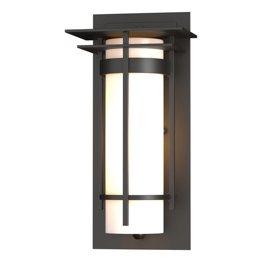 Hubbardton Forge - 305992-SKT-14-GG0066 - One Light Outdoor Wall Sconce - Banded - Coastal Oil Rubbed Bronze