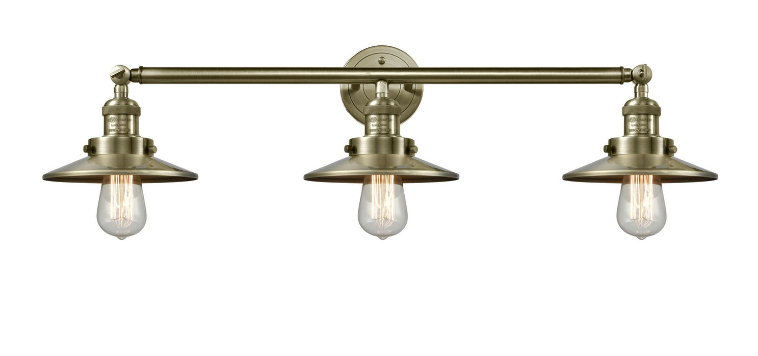 Innovations - 205-AB-M4 - Three Light Bath Vanity - Franklin Restoration - Antique Brass
