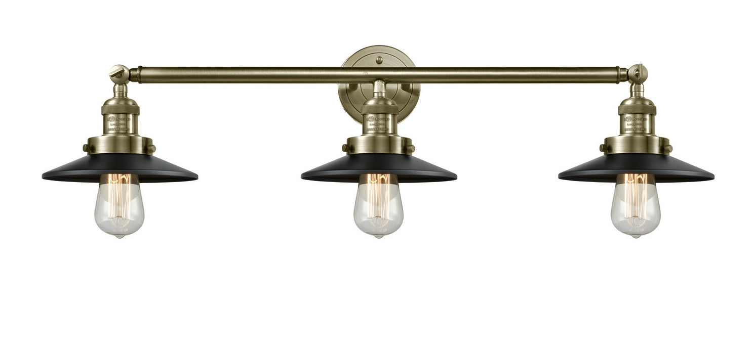 Innovations - 205-AB-M6 - Three Light Bath Vanity - Franklin Restoration - Antique Brass