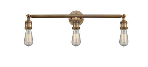 Franklin Restoration Three Light Bath Vanity Brushed Brass