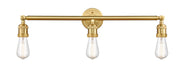 Innovations - 205-SG - Three Light Bath Vanity - Franklin Restoration - Satin Gold