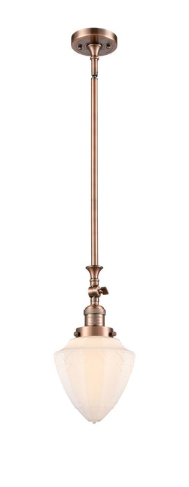 Innovations - 206-AC-G661-7 - One Light Mini Pendant - Franklin Restoration - Antique Copper