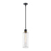 Zeev Lighting - P11708-E26-SBB-K-AGB-G15 - One Light Pendant - Zigrina - Satin Brushed Black