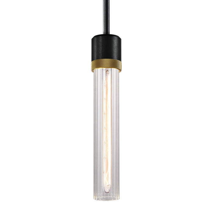 Zeev Lighting - P11708-E26-SBB-K-AGB-G3 - One Light Pendant - Zigrina - Satin Brushed Black