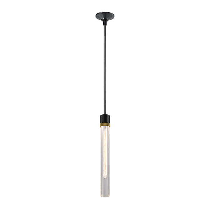 Zeev Lighting - P11708-E26-SBB-K-AGB-G4 - One Light Pendant - Zigrina - Satin Brushed Black