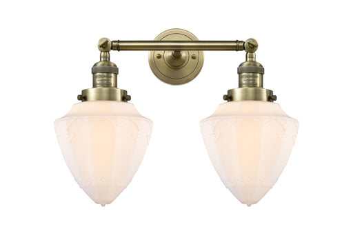 Franklin Restoration Two Light Bath Vanity Antique Brass