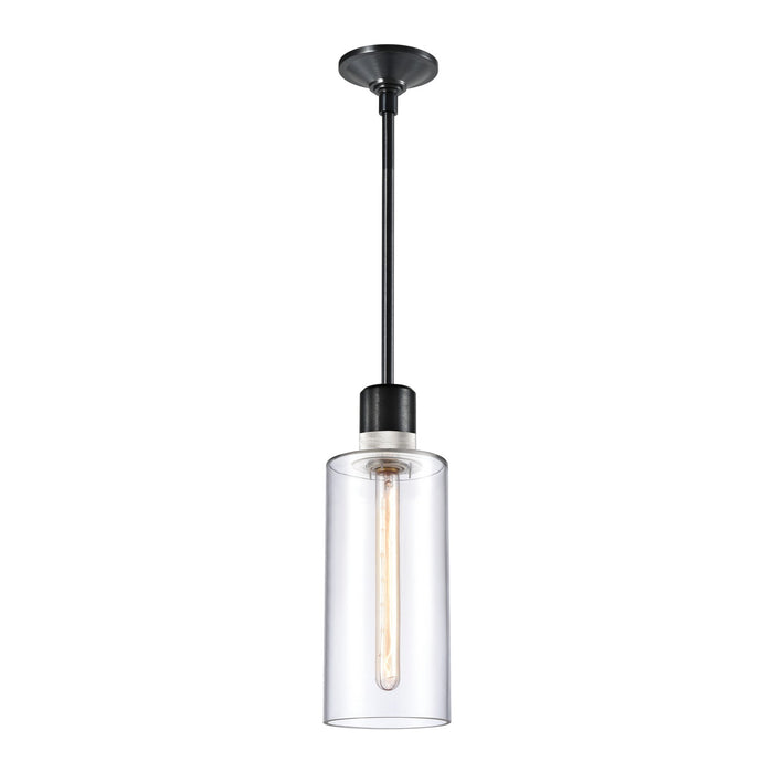 Zeev Lighting - P11708-E26-SBB-K-PN-G14 - One Light Pendant - Zigrina - Satin Brushed Black