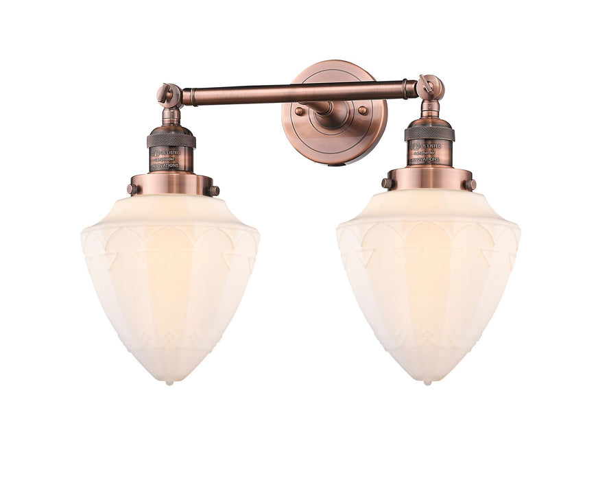Innovations - 208-AC-G661-7-LED - LED Bath Vanity - Franklin Restoration - Antique Copper