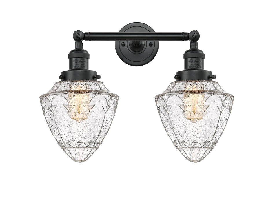 Innovations - 208-BK-G664-7 - Two Light Bath Vanity - Franklin Restoration - Matte Black