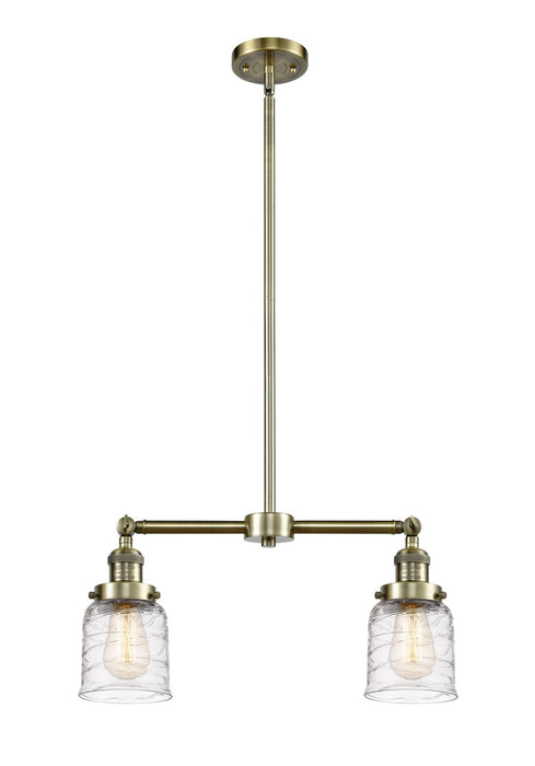 Innovations - 209-AB-G513 - Two Light Island Pendant - Franklin Restoration - Antique Brass