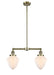 Innovations - 209-AB-G661-7 - Two Light Island Pendant - Franklin Restoration - Antique Brass