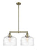 Innovations - 209-AB-G713-L - Two Light Island Pendant - Franklin Restoration - Antique Brass