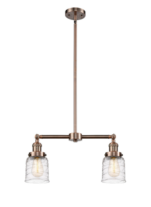 Innovations - 209-AC-G513 - Two Light Island Pendant - Franklin Restoration - Antique Copper