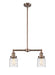 Innovations - 209-AC-G513 - Two Light Island Pendant - Franklin Restoration - Antique Copper