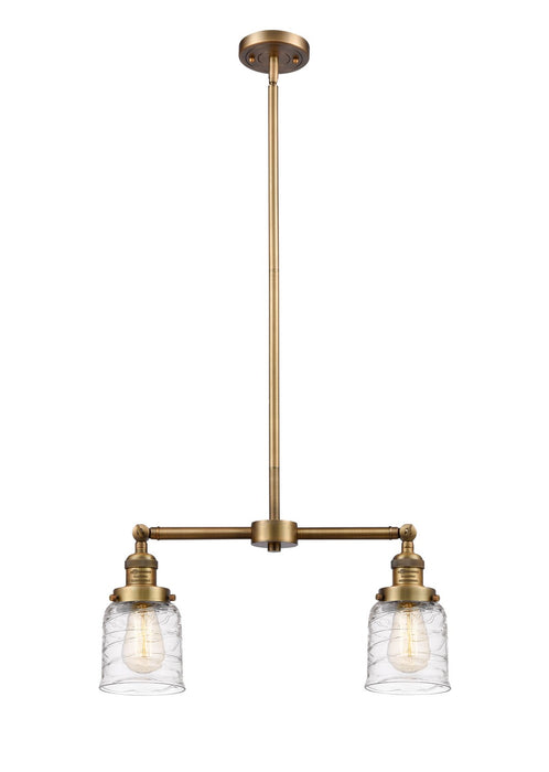 Innovations - 209-BB-G513 - Two Light Island Pendant - Franklin Restoration - Brushed Brass