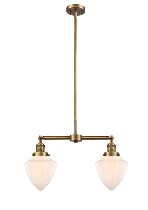 Innovations - 209-BB-G661-7 - Two Light Island Pendant - Franklin Restoration - Brushed Brass
