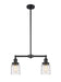 Innovations - 209-BK-G513 - Two Light Island Pendant - Franklin Restoration - Matte Black